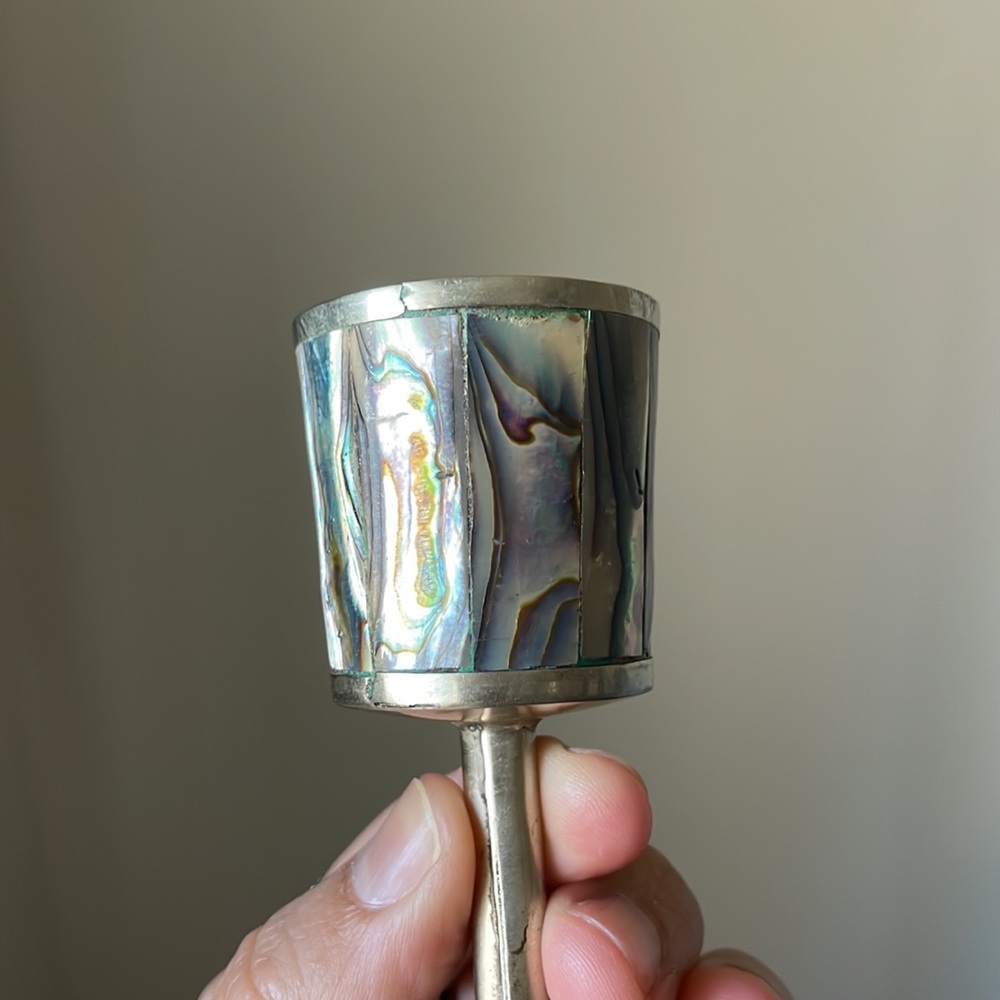 💖sold nfs💖Alpaca sterling cup with abalone - Picture 6 of 7